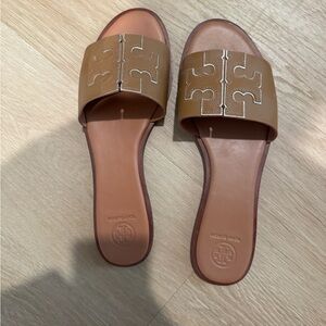 Tory Burch Tan Slide Sandals